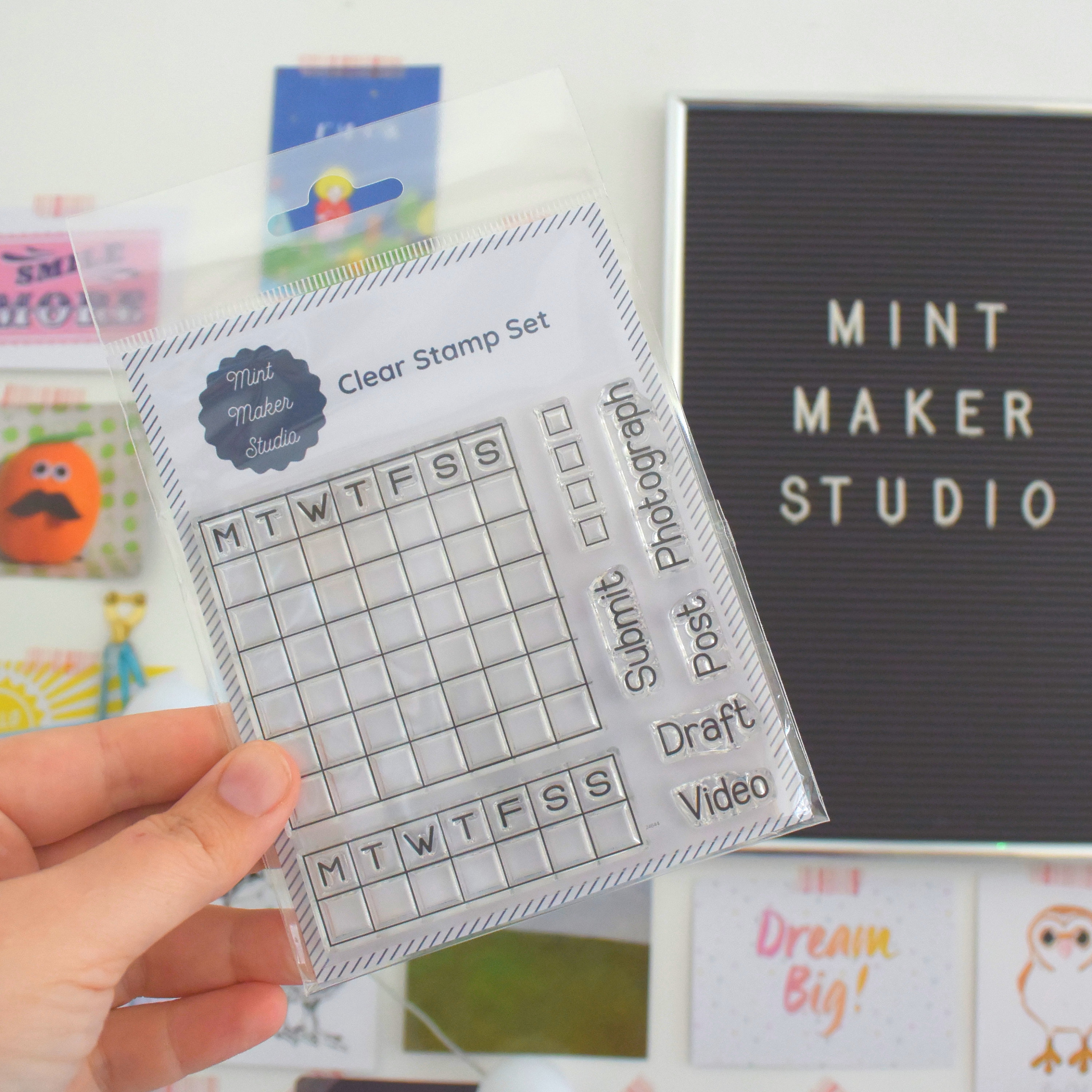 Clear Bullet Journal Planner Stamps Calendars and Social Etsy