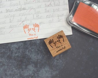 This is wonderful -  teacher stamp - reward rubber stamp