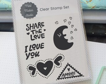 Clear Happy Mail Stamps - Love Letters - Share the Love