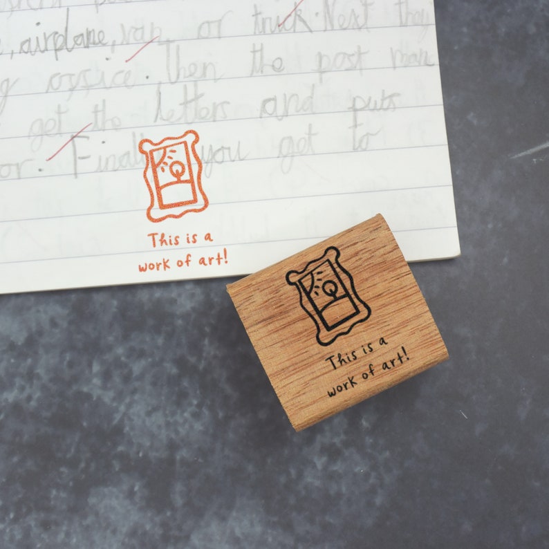 Work of Art teacher stamp reward rubber stamp image 7