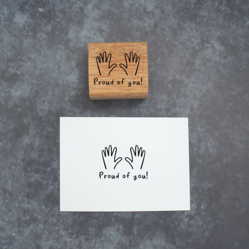 Proud of You teacher stamp reward rubber stamp image 5