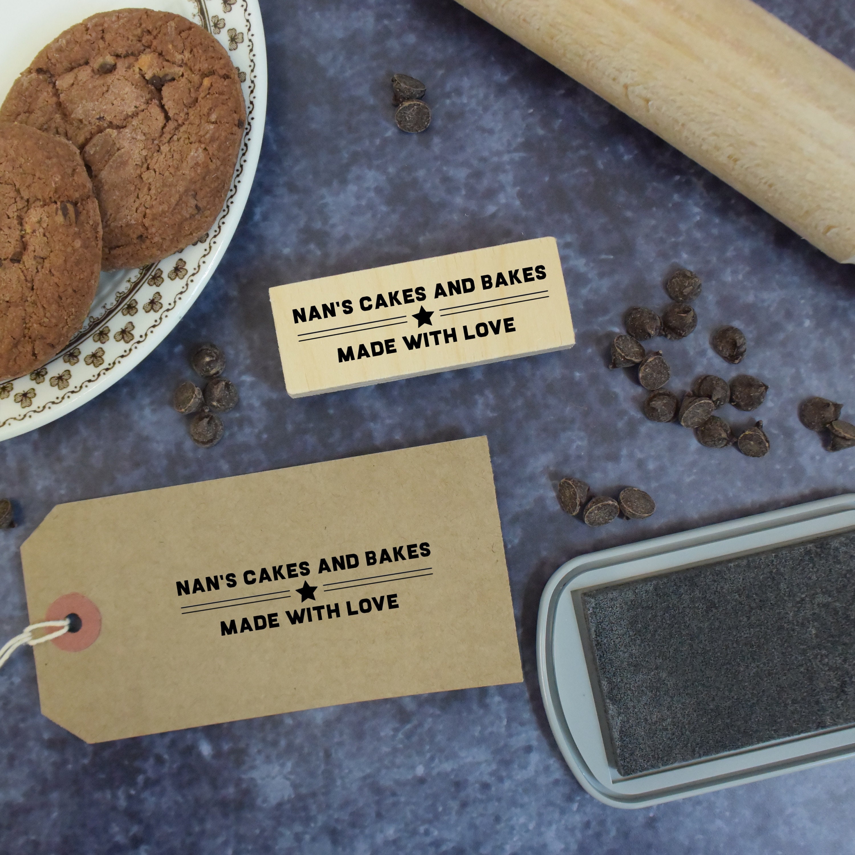 Personalized Baker's Stamp food cakes jams Etsy