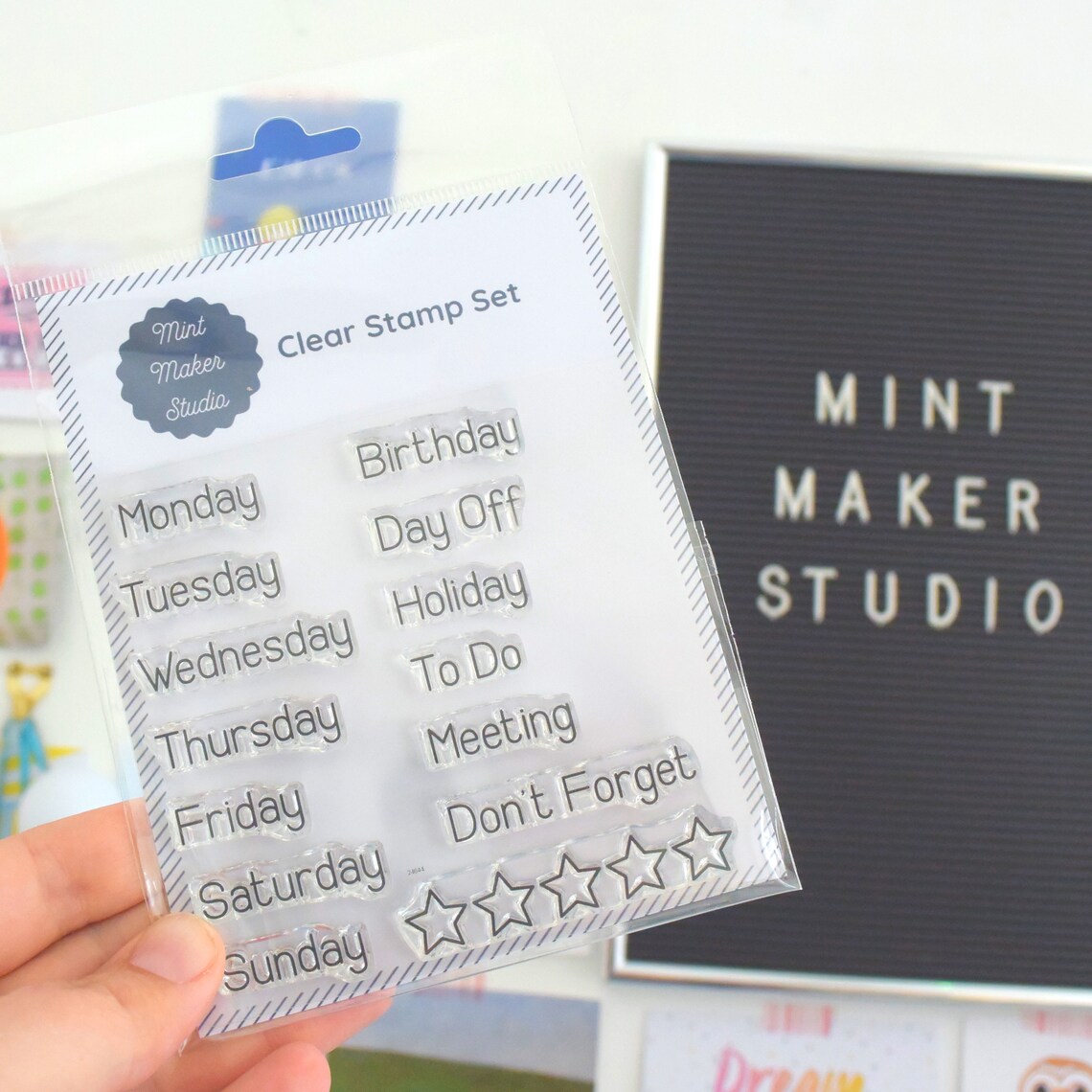 Clear Bullet Journal Stamps Days of the Week and Planner Etsy