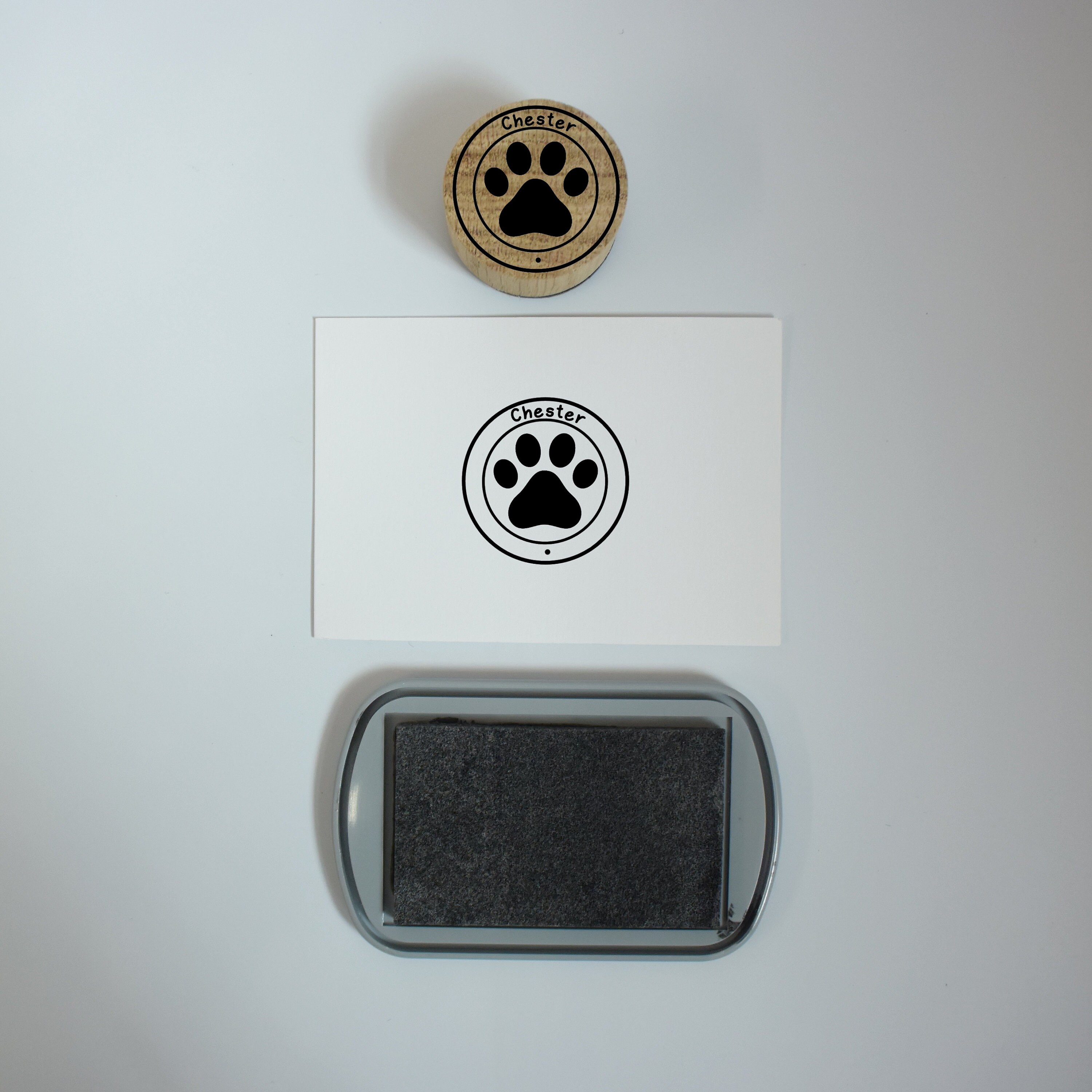 Personalized Paw Print Pet Name Stamp Custom Paw Print Stamp Etsy
