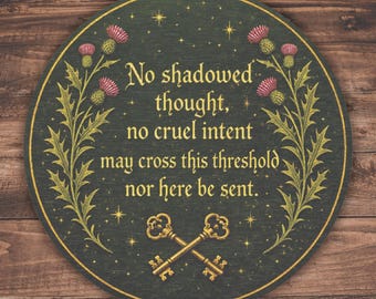 Witchy House Blessing Sign | Celtic Protection Decor