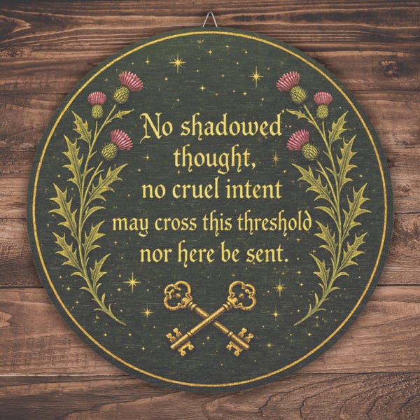 Witchy House Blessing Sign | Celtic Protection Decor