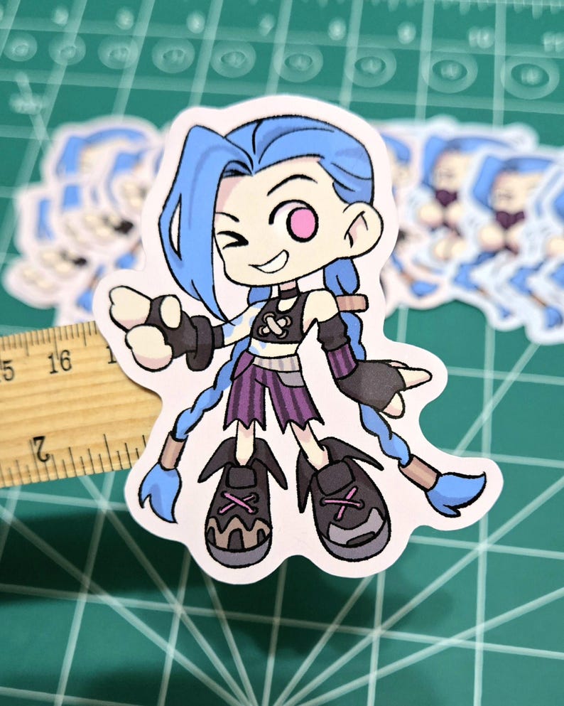 Arcane Jinx Vinyl Stickers | Chibi Art | Laptop Decal, Journals - Etsy