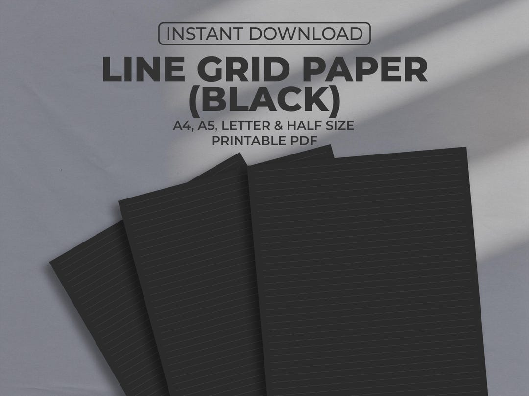 Line Grid Paper Printable A4, A5, Letter & Half-size Dotted Journal ...