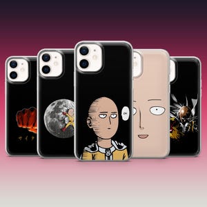 One Punch Handyhülle Saitama Man Cover für iPhone 16+, 15, 14, 13, Samsung S25 Ultra, S24Fe , S23 , A16, A56, A26, A15, Pixel 9, 8,7