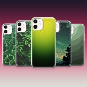 Simple Green Phone Case Modern Clean Cover for iPhone 16 Plus , 15, 14, 13, Samsung S25 Ultra, S24Fe, S23, A16, A56, A26, A15, Pixel 9, 8, 7