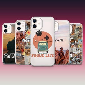 Custodia per telefono OBX Aesthetic Outer Banks Cover per iPhone 16 Pro, 15, 14, 13, Samsung S25 Ultra, S24FE, S23, A16, A56, A26, A15, Pixel 9, 8, 7