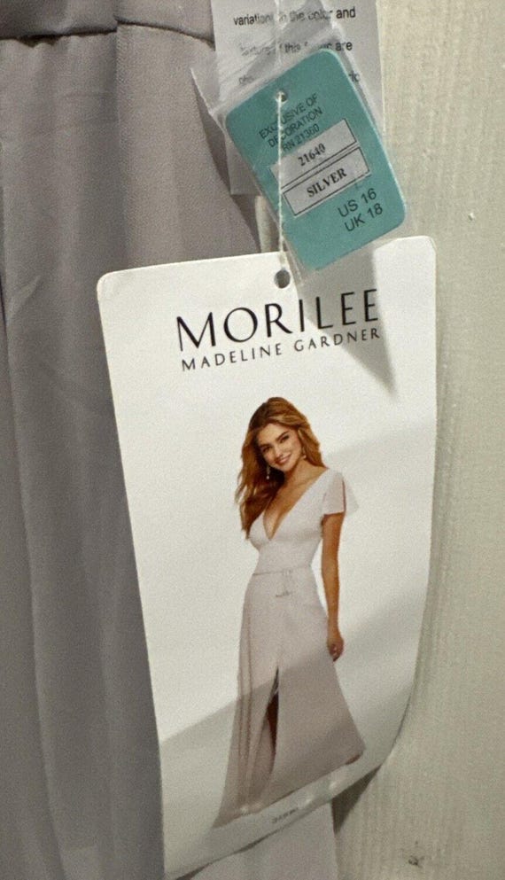 NWT Morilee Madeline Gardner Bridesmaid Dress 21640 in Silver 16 Plus  Mother - Etsy