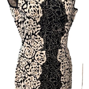 BCBGMAXAZRIA Black Tan Bodycon Women's Small S Stretchy NWOT Classy Comfortable