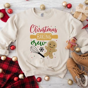 Christmas Baking Sweatshirt, Merry Xmas Sweat, Christmas Retro Crewneck, Reindeer, Funny Christmas Party, Family Xmas Hoodie, Cute Xmas Gift