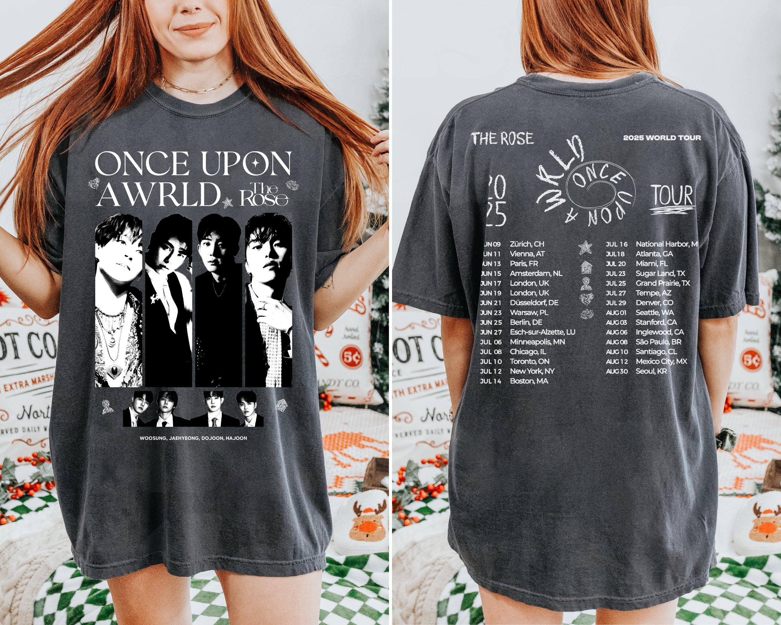 The Rose Once Upon AWRLD World Tour 2025 Shirt, Sweatshirt, The Rose WRLD Shirt, The Rose Dual Shirt, The Rose Kpop Woosung, Dojoon, Hajoon