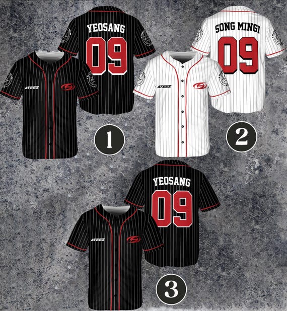 ATEEZ ヨサン baseball jersey ユニフォーム 北米　US 2024 Ateez World Tour Baseball Jersey
