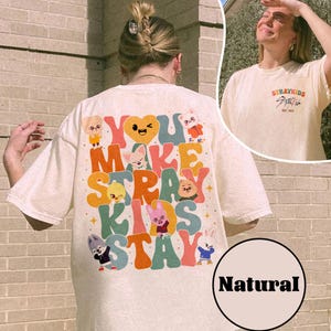 Camiseta "You Make Stray Kids Stay", camiseta de fan del miniálbum SKZ Ate, camiseta de la gira mundial de Straykids Ate, merchandising de Stray Kids, K-pop de Straykids