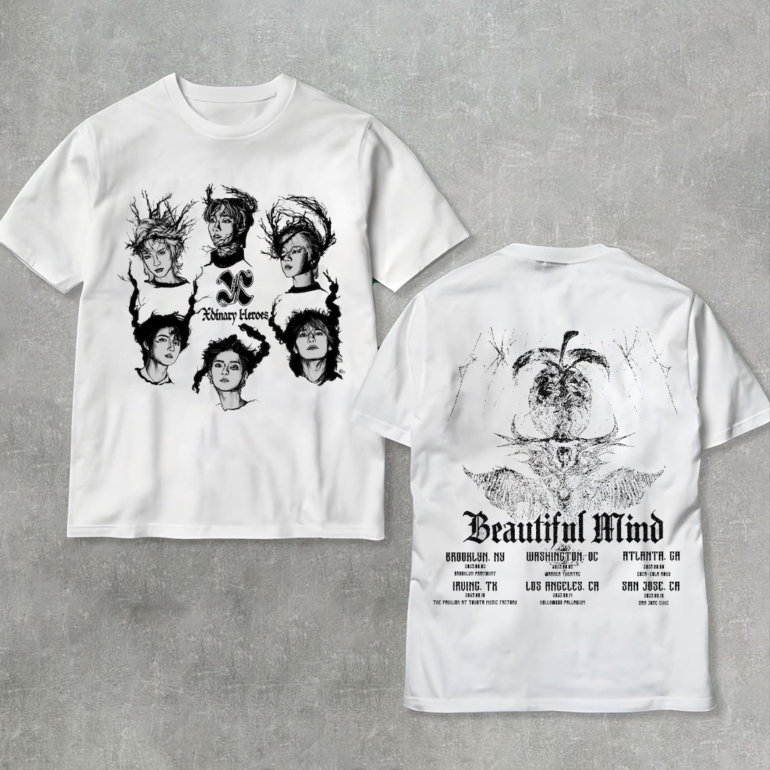Retro Xdinary Heroes Beautiful Mind World Tour 2 Sides Shirt