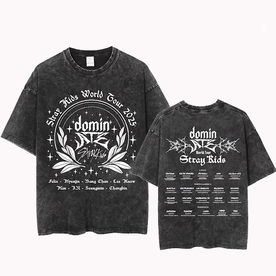 Stray Kids Domin Ate 2025 World Tour Mineral Wash Shirt, SKZ Fan