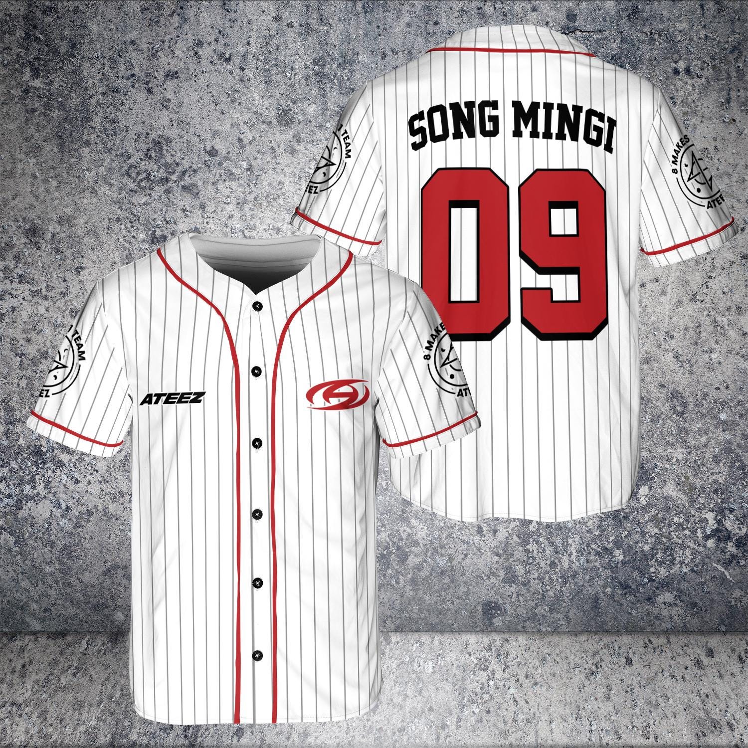 Ateez Member Baseball Jersey, Ateez in Your Fantasy World Tour
