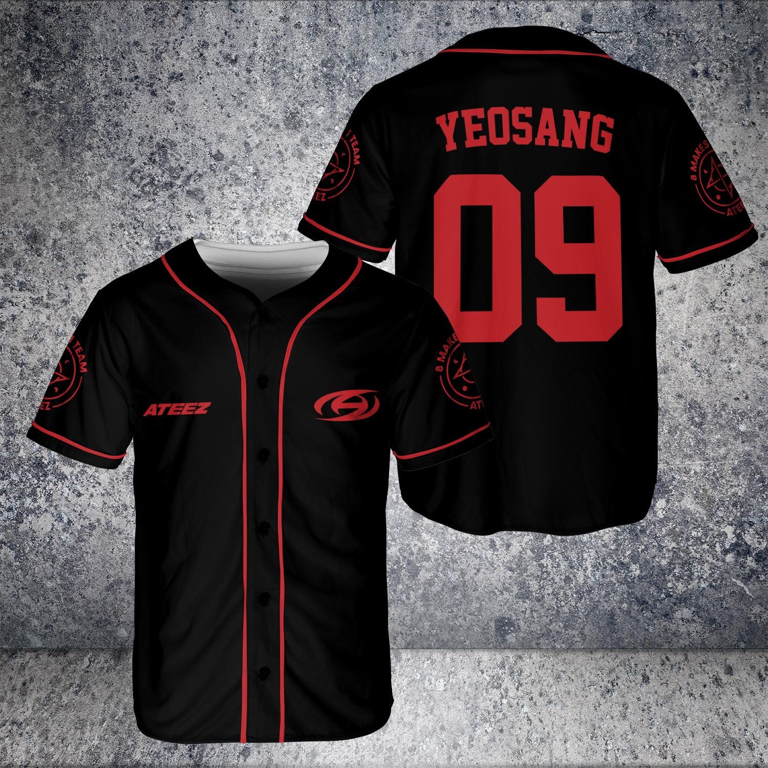 Ateez Member Baseball Jersey, K Popateez in Your Fantasy World