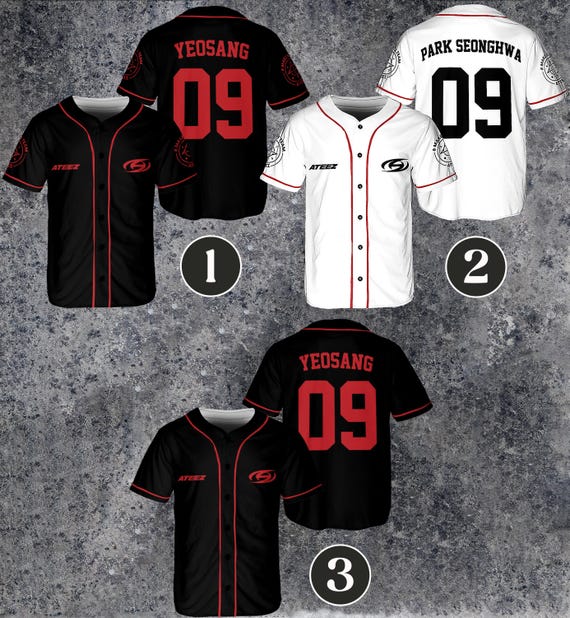 Ateez Member Baseball Jersey, K Popateez in Your Fantasy World 