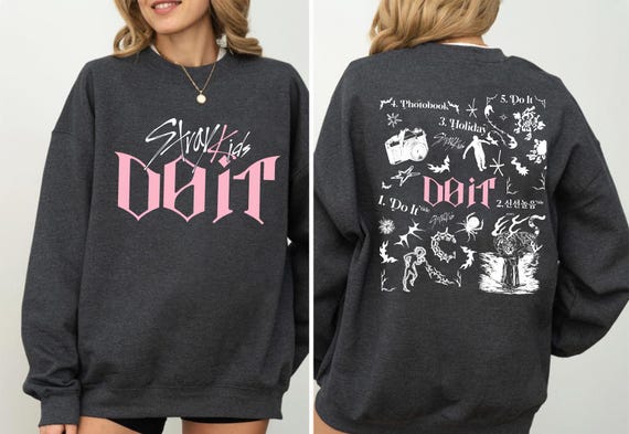Stray Kids Do It Tracklist 2 Sides Sweatshirt, Stray Kids World