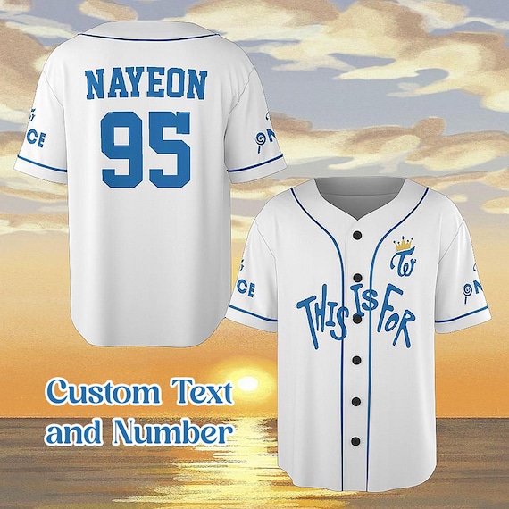Custom Twice Baseball Jersey: K-Pop World Tour Concert Merch