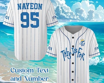 Customizable Twice Baseball Jersey: K-Pop World Tour Concert Shirt