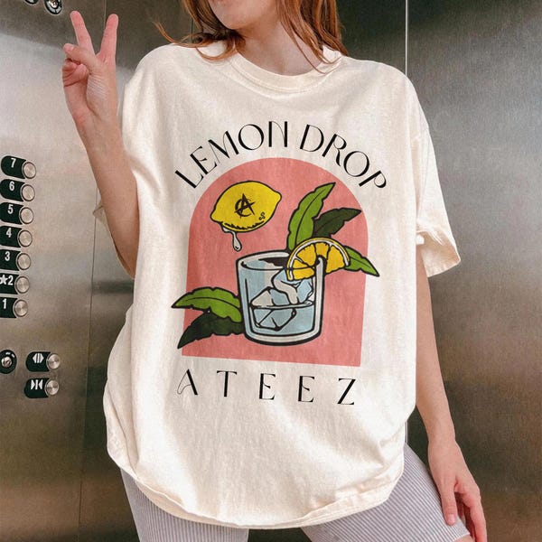 Ateez Lemon Drop Golden Hour Shirt, Ateez In Your Fantasy Tour 2025, Ateez Hongjoong, Seonghwa, Yunho, Yeosang, San, Mingi, Wooyoung, Jongho