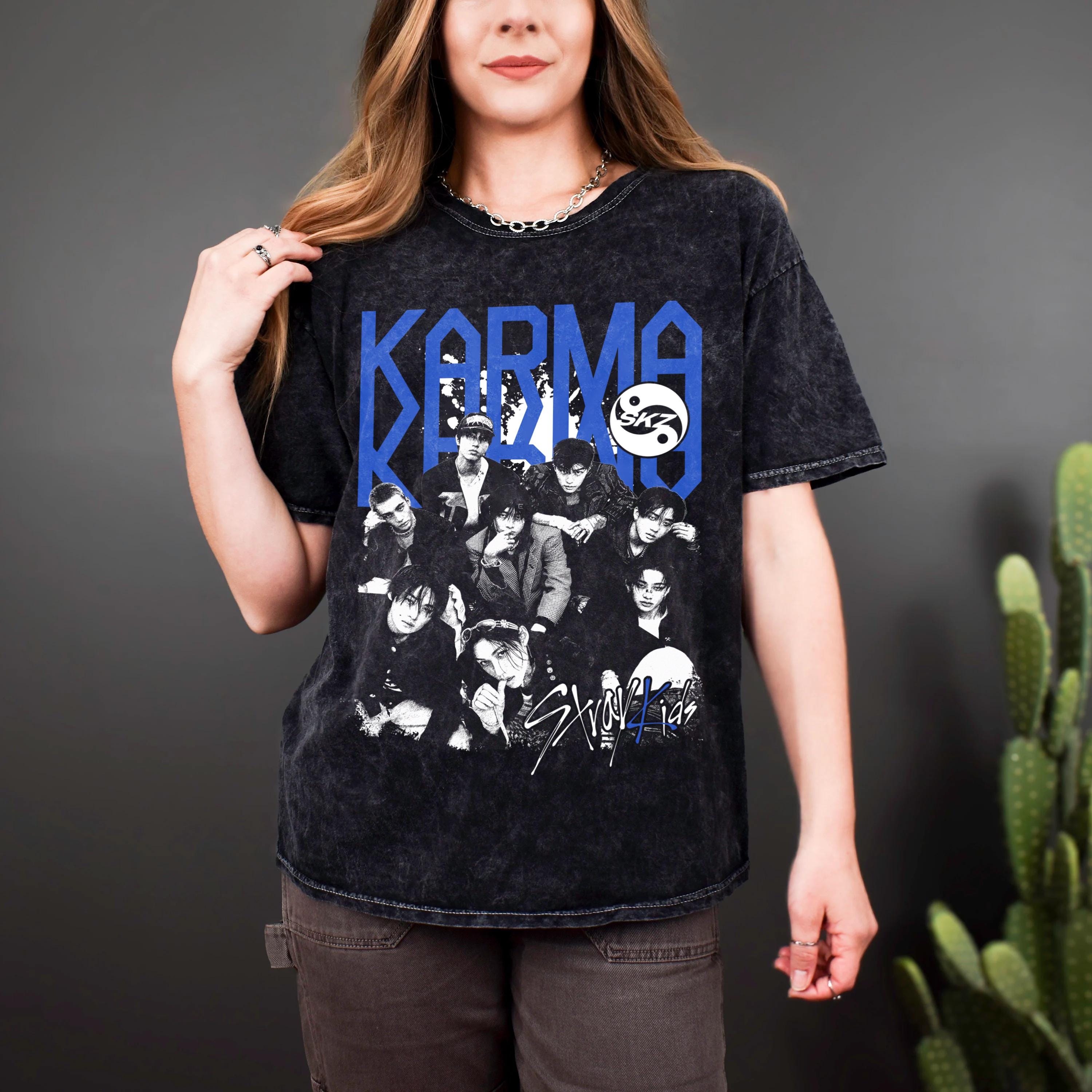 Straykids Karma Mineral Wash Shirt: SKZ World Tour Merch - Etsy