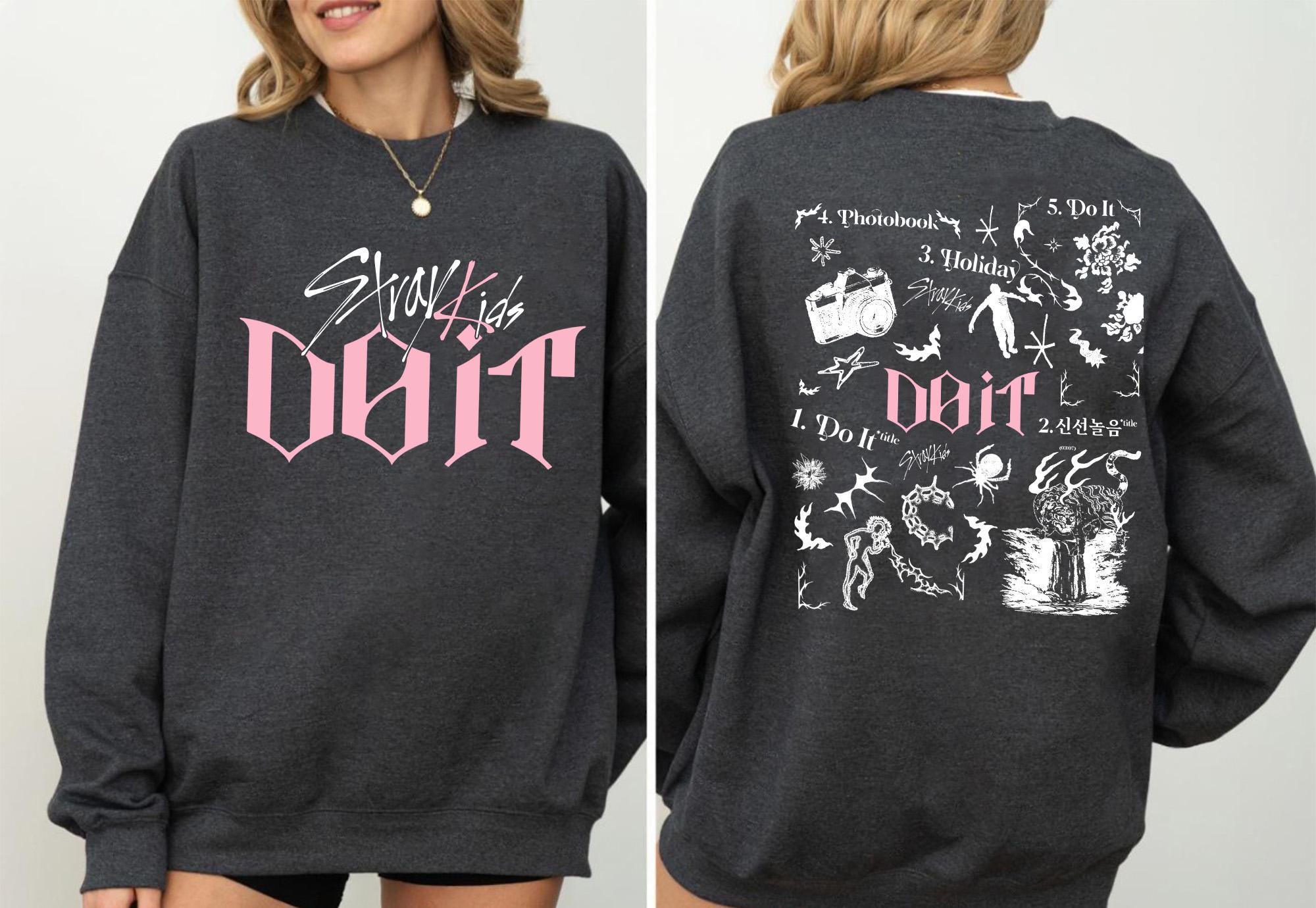 Stray Kids Do It Tracklist 2 Sides Sweatshirt, Stray Kids World