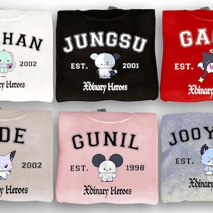 Xdinary Heroes Beautiful Mind World Tour 2025 Shirt, Xdinary Heroes Member Shirt, Xdinary Gunil, Jungsu, Gaon, O.de, Jun Han, Jooyeon Shirt