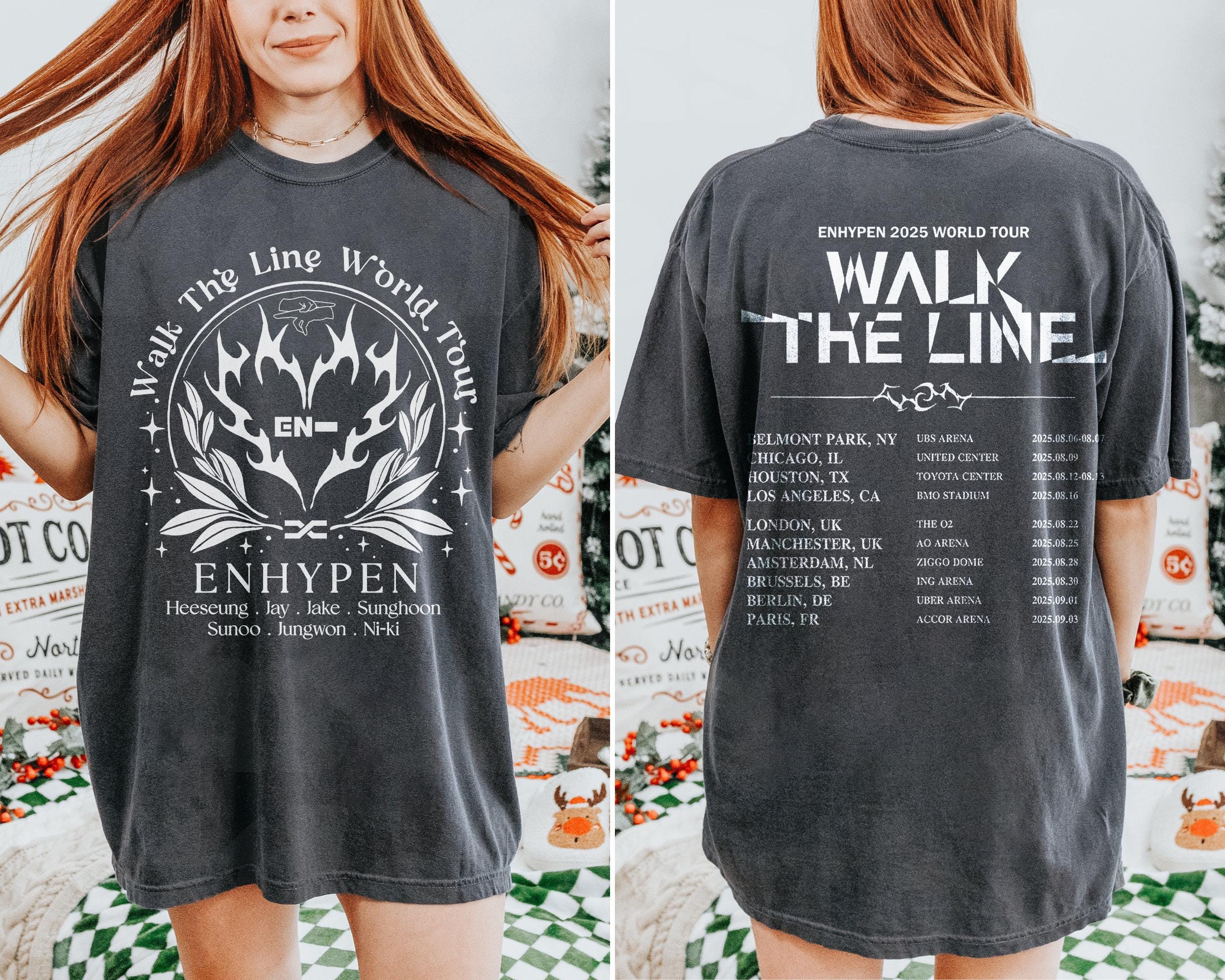 ［美品］ ENHYPEN FATE+ L/S TーSHIRT Enhypen Kpop Shirt Tee, World Tour Fate 2023 Merch, Dark