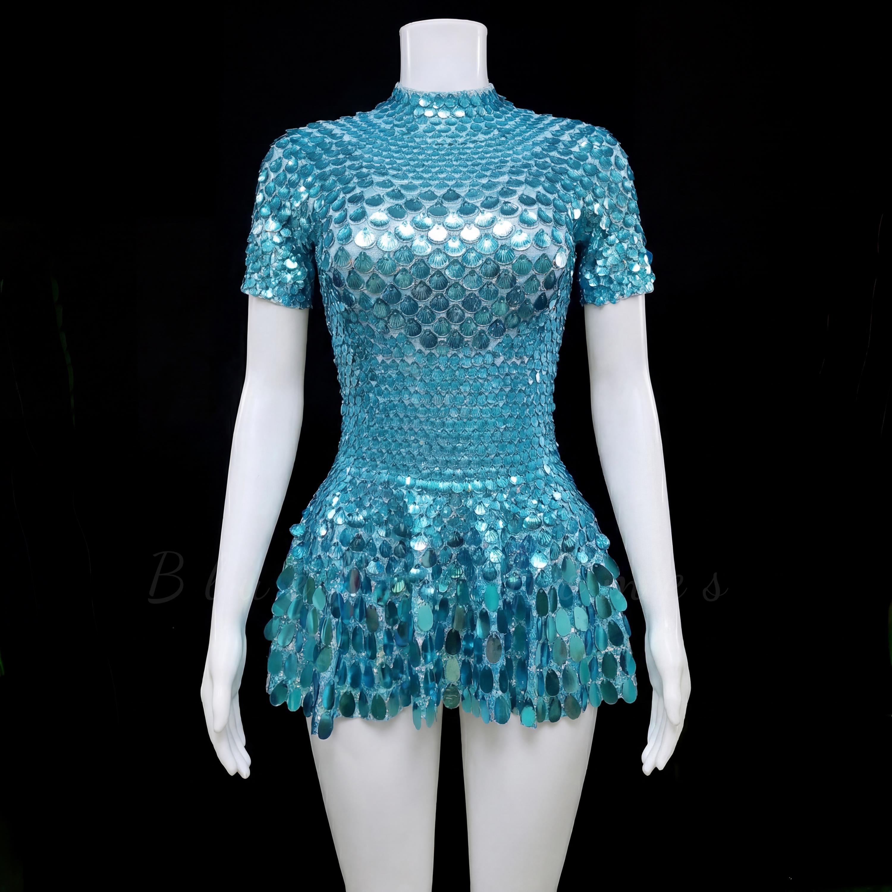 Sequin Disco Mini Dress - Etsy
