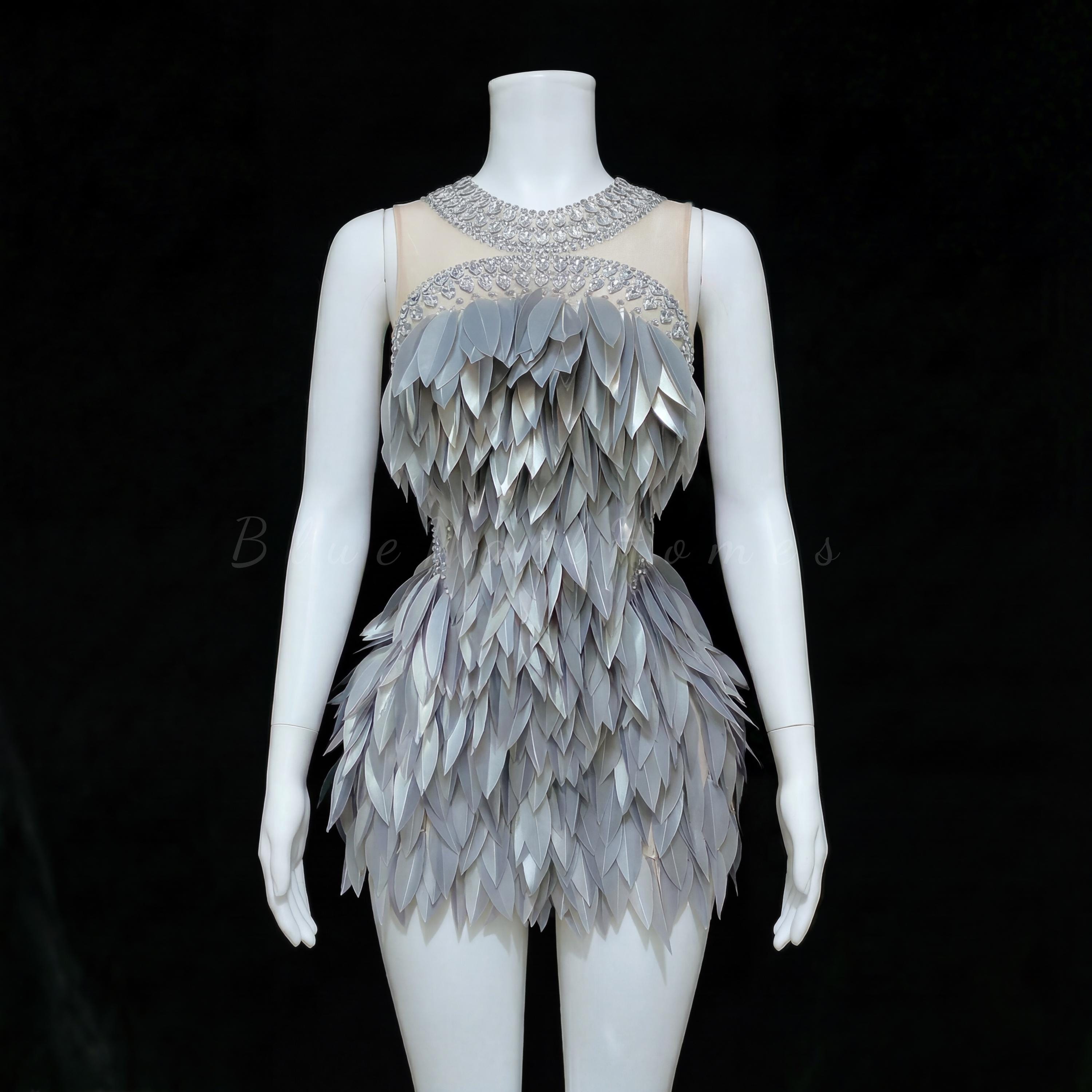 Feather Mesh Dress - Etsy