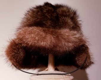 Antique Collins & Fairbanks Fur Trapper Hat