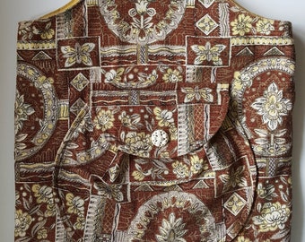 Vintage Boho Handmade Barkcloth Carpetbag Purse Handbag - Etsy