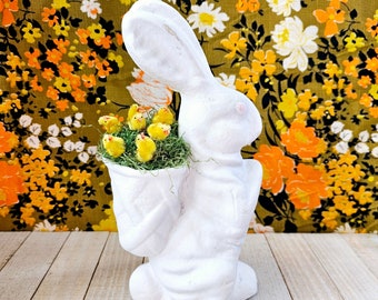 Vintage Papier Mache Easter Bunny Candy Container