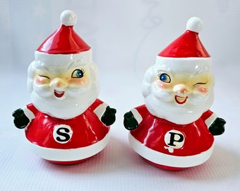 Holt Howard Winking Santa Salt & Pepper Shakers