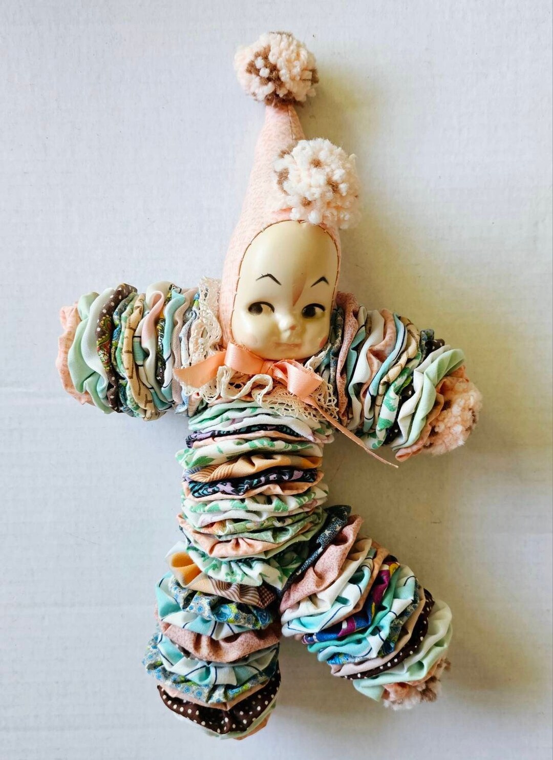 Vintage Yoyo Doll Clown Doll Rag Doll Etsy