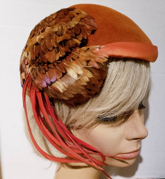 Vintage Mr. Don Felt Hat with Feathers - image 1