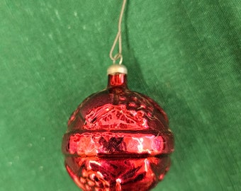 Vintage Red Glass Ornament