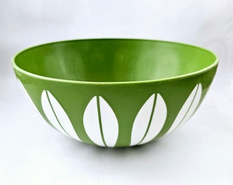 Vintage Catherineholm Bowl by Deka Plastics Co. Lotus Leaf White Green 604