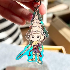 Blasphemous 1/2 Acrylic Keychain / Keyring - The Penitent One - Handmade Video Game Gift for Gamer
