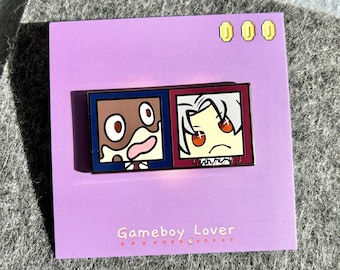 Ace Attorney Enamel Pin: Phoenix Wright & Miles Edgeworth Handmade Badge