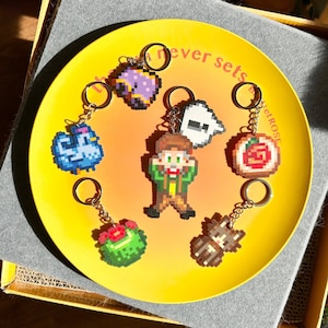 Llavero de cuentas miniatura de Stardew Valley: regalo kawaii de videojuego hecho a mano para gamers, colecciones de accesorios