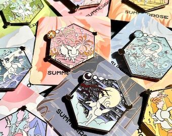 Eeveelution Shadow Enamel Pin – Handmade Kawaii Gamer Gift