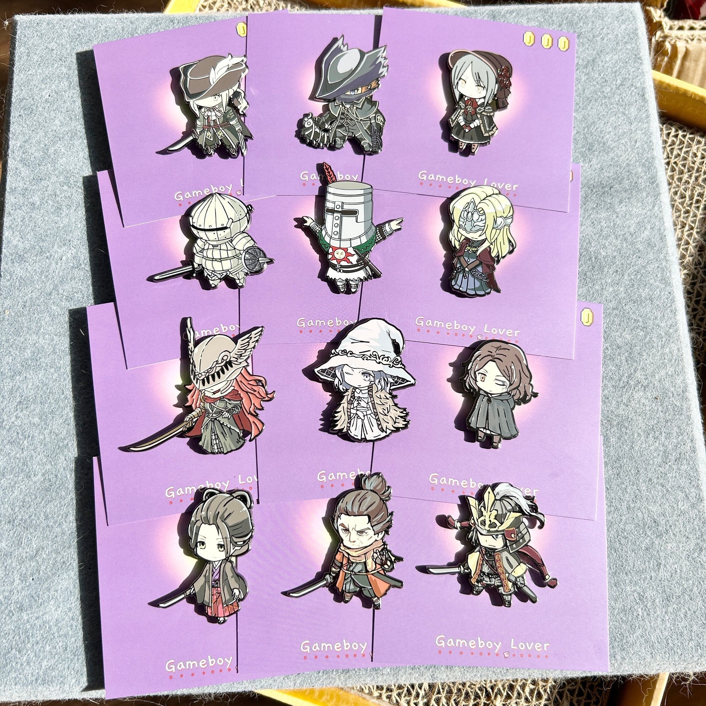 Souls Game Character Enamel Pin Collection: Elden Ring, Bloodborne, Dark Souls, Sekiro