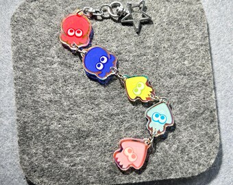 スプラトゥーン アクリルキーホルダーセット：イカ＆タコ カワイイ